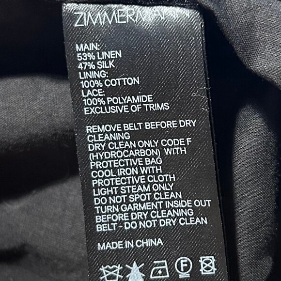 Zimmermann Black Multicolor Natura Pintuck Lace Floral Botanical Pants 0 US/4 - Picture 9 of 16